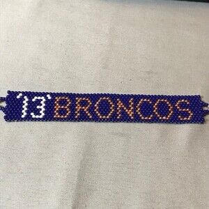 NFL Denver Broncos Beaded Bracelet